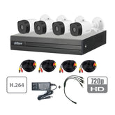 Kit de Seguridad Dahua 4 Canales 1Mp De 720P(Dh-Kit/Xvr1A04/4-B1A11N-0280B)